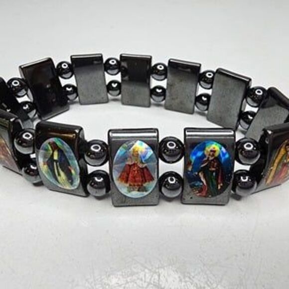 Lot of 2 Stretch Religious Bracelet - Picture 3 of 5